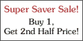 Buy 1, 2nd Half Price!